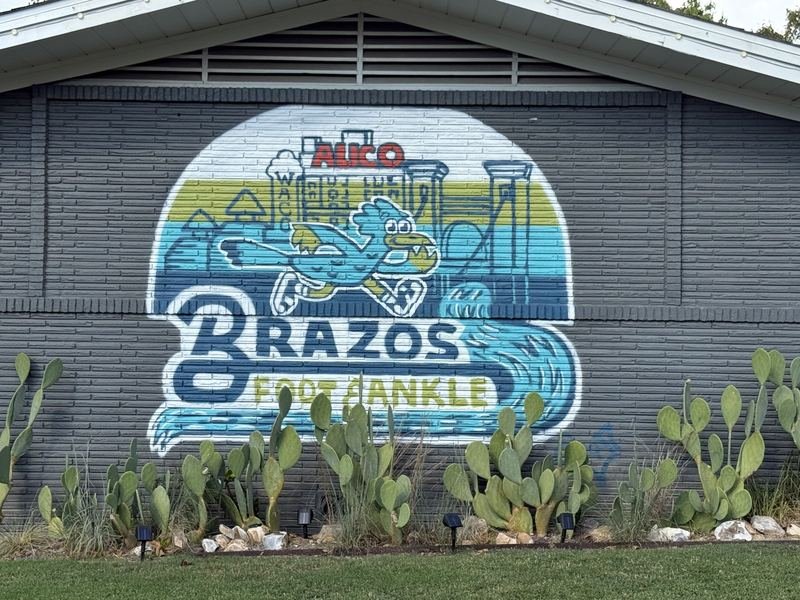 A Foot That Loves the Brazos — mural in Waco, Texas