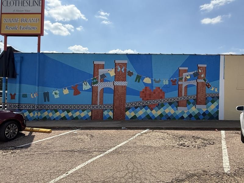 The Bridge Held Up by Laundry — Clothesline of Mission Waco, Waco, Texas