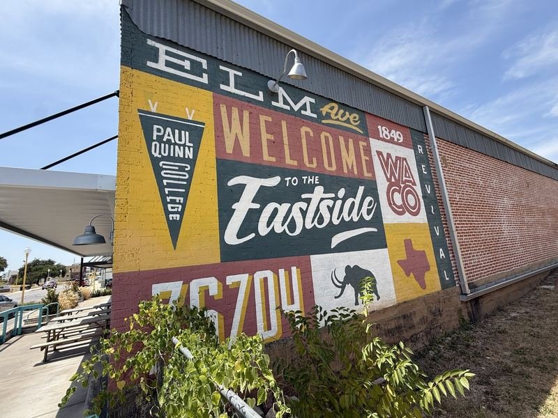 Welcome to the Eastside — Elm Ave, 1849, Waco Revival
