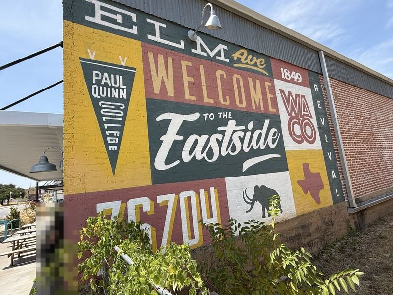 Welcome to the Eastside — From under the patio, where you will end up sitting