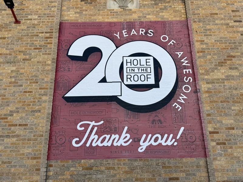 The Fine-Print Wall — 20 Years of Awesome, Waco, Texas