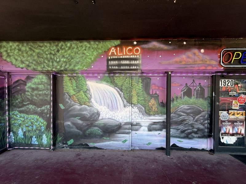 The Bear and the Honey Pot — Smoke-N-More shop murals, Waco, Texas