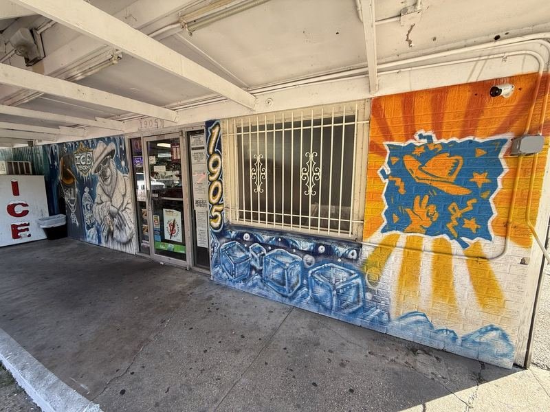 The Ice Box — The ice cubes, the 1905, and the orange wall
