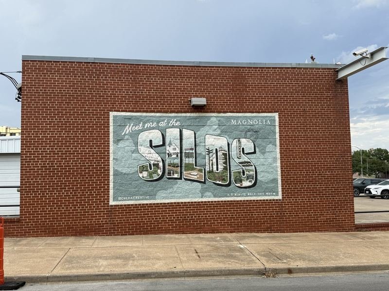 Meet Me at the Silos — mural in Waco, Texas