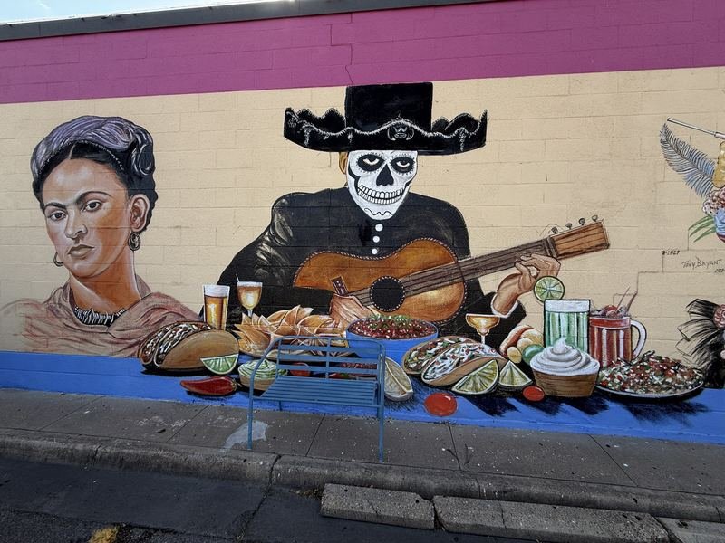 Dinner with the Departed — mural in Waco, Texas