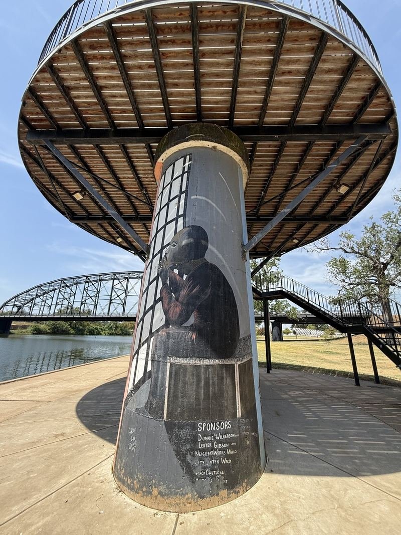The Dream, Painted on a Bridge Pier โ The artist's own signature: Ira Watkins, 2005