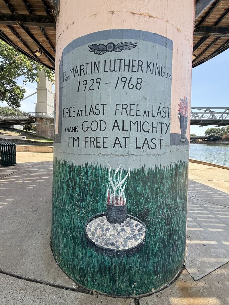 The Dream, Painted on a Bridge Pier โ The headstone panel