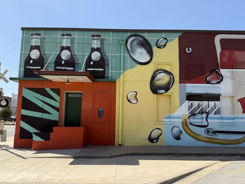 Be a Pepper — The corner — three giant bottles