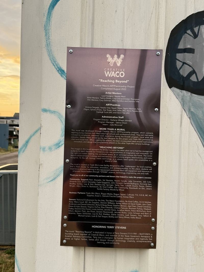 Reaching Beyond — The plaque — every name on the crew