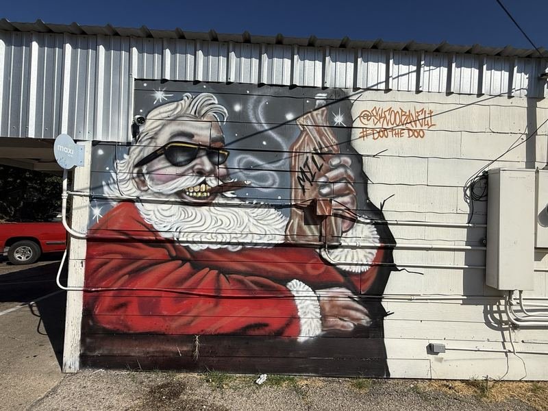 The Ice Box — The side wall from the parking lot
