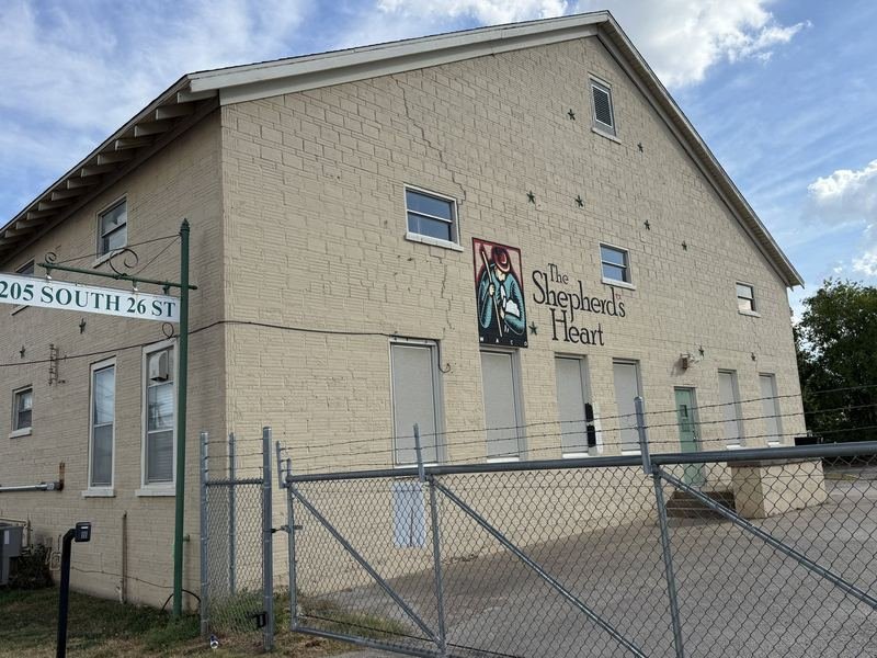 The Shepherd at 205 South 26th — The building, with the address lettered on it