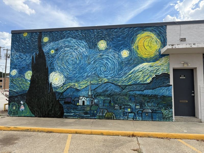 Van Gogh on North 10th — Starry Night, Waco, Texas