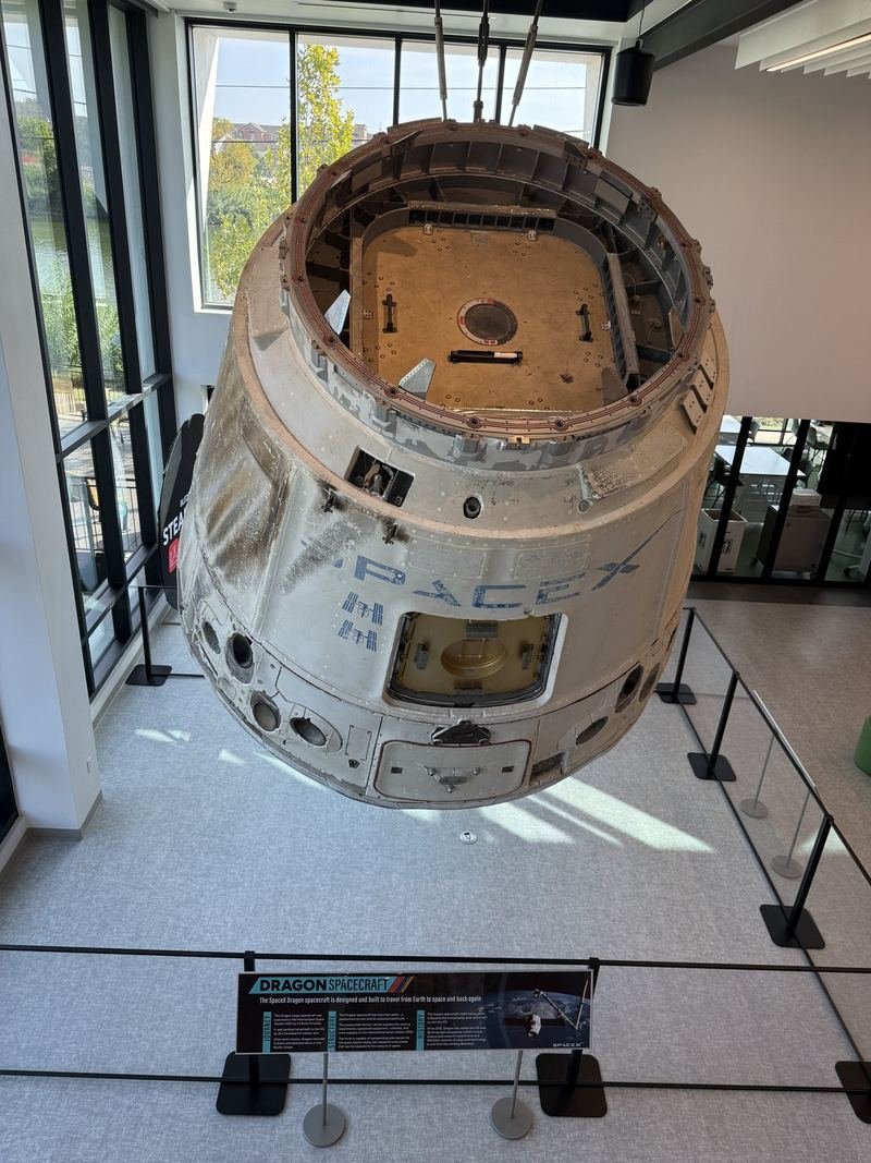 The Building With a Spacecraft in the Lobby — Looking down into the open hatch
