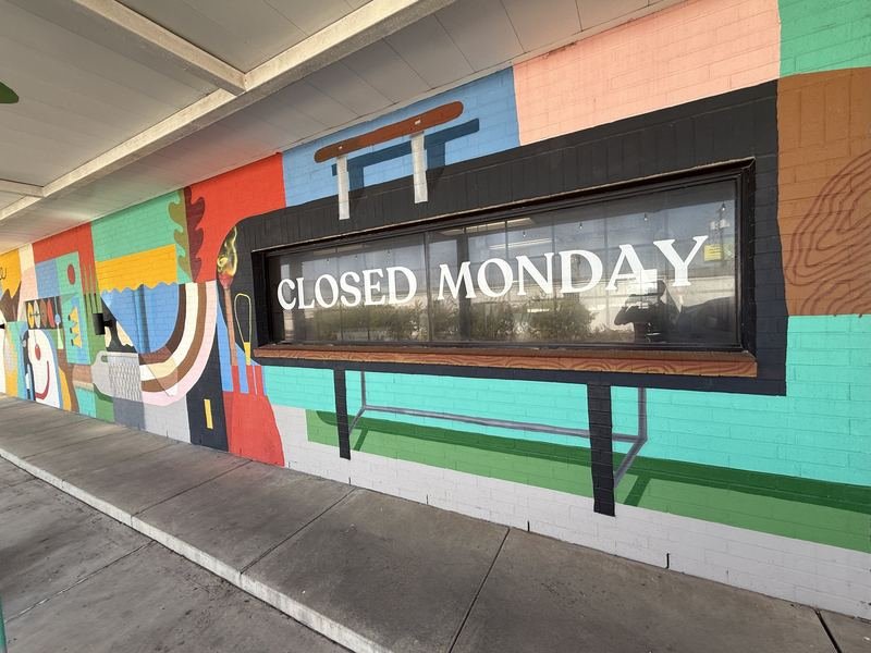 The Drive-In That Became a Gallery — Even CLOSED MONDAY gets a painted frame