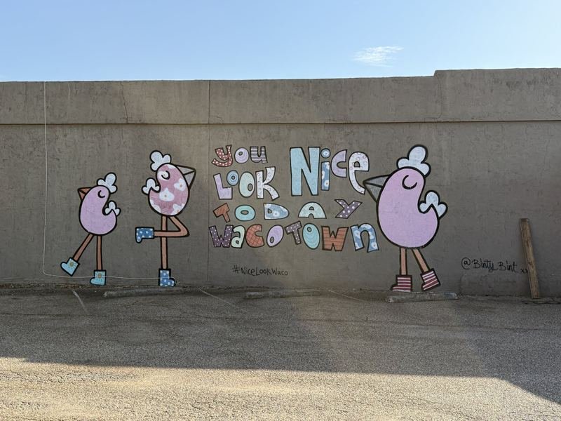 The Wall That Compliments You — You Look Nice Today Wacotown, Waco, Texas