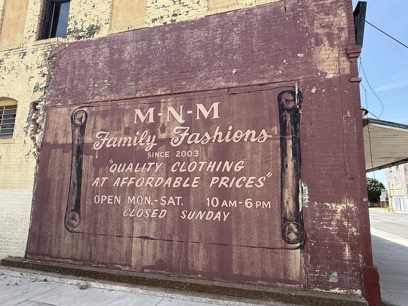 Quality Clothing at Affordable Prices — Hand-painted wall sign, Waco, Texas